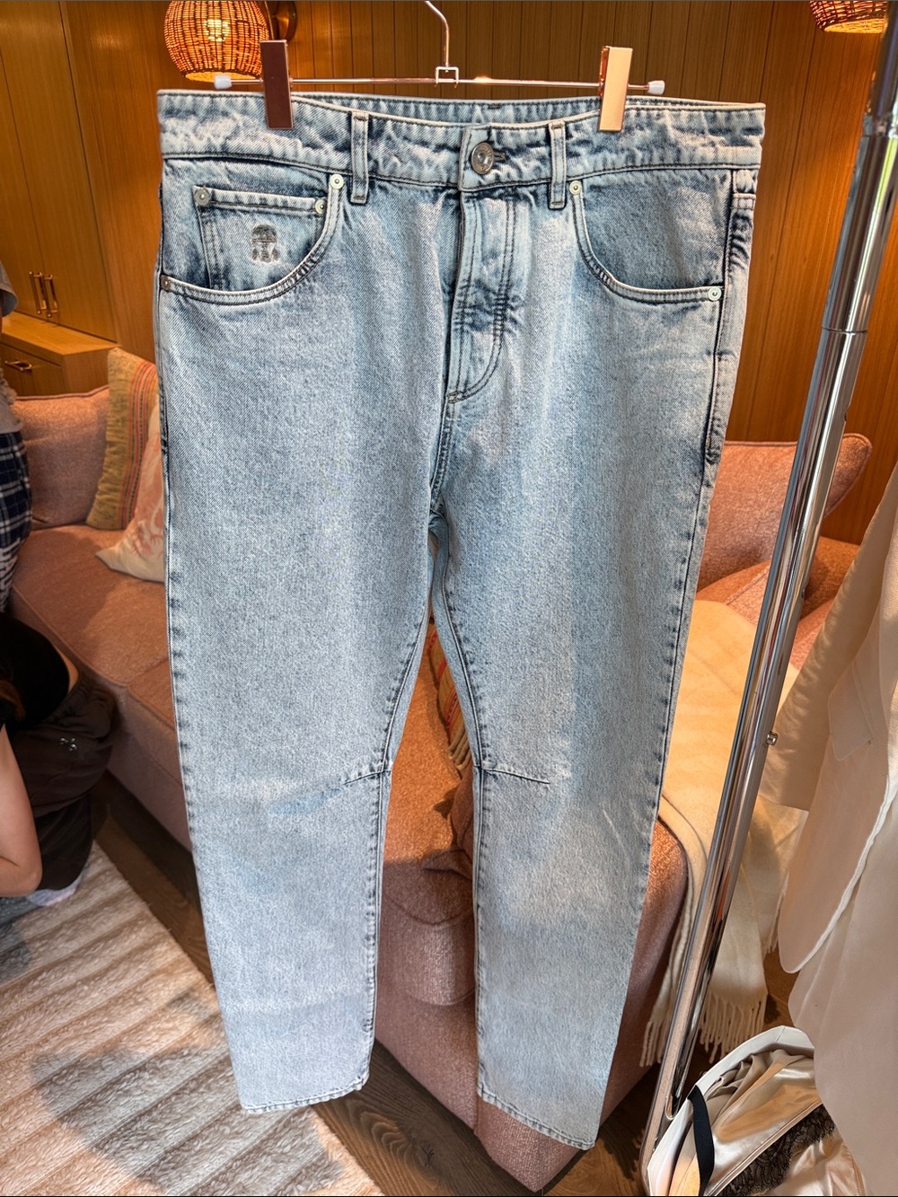 Brunello Cucinelli Light Wash Slim Straight Jeans